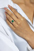 1.66 Carat Emerald Cut Emerald with Diamond Three-Stone Engagement Ring in White Gold