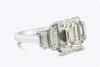 GIA Certified 5.82 Carats Emerald Cut Diamond Five-Stone Engagement Ring in Platinum
