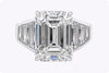 GIA Certified 8.35 Carats Emerald Cut Diamond Engagement Ring in Platinum