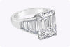 GIA Certified 8.35 Carats Emerald Cut Diamond Engagement Ring in Platinum