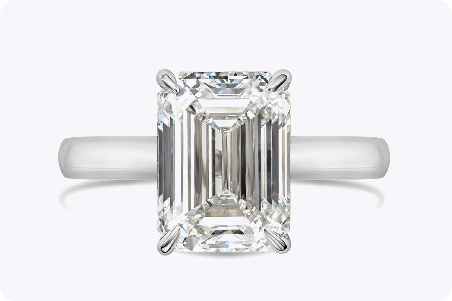 Give Example Deyamon GIA 3.53 Emerald Cut Diamond Solitaire Ring | Roman Malakov