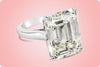 GIA Certified 16 Carats Emerald Cut Diamond Solitaire Engagement Ring in Platinum