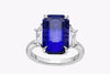 Sapphire & Diamond Three-Stone Engagement Ring