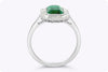 GIA Certified 1.86 Carats Emerald Cut Emerald & Diamond Engagement Ring in Platinum