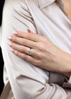 GIA-Certified 3.01-Carat Asscher Cut Diamond Three-Stone Engagement Ring in Platinum