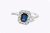 1.01 Sapphire & Diamond Halo Engagement Ring