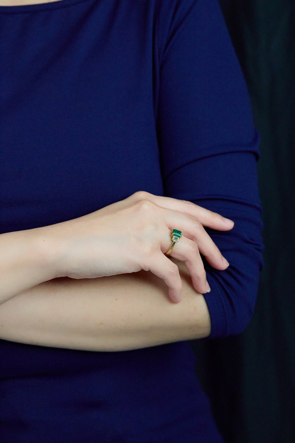 Emerald Engagement Ring
