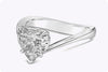 GIA Certified 2.00 Carats Heart Shape Diamond Solitaire Engagement Ring in Platinum