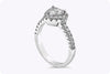 GIA Certified 1.07 Carats Heart Shape Diamond Halo Engagement Ring in White Gold
