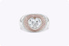 1.68 Carats Heart Shape Diamond Halo Fashion Ring
