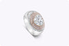 Heart Shape Diamond Halo Fashion Ring