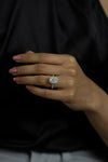 Roman Malakov 2.07 Carat Cushion Cut Diamond Halo Engagement Ring in White Gold