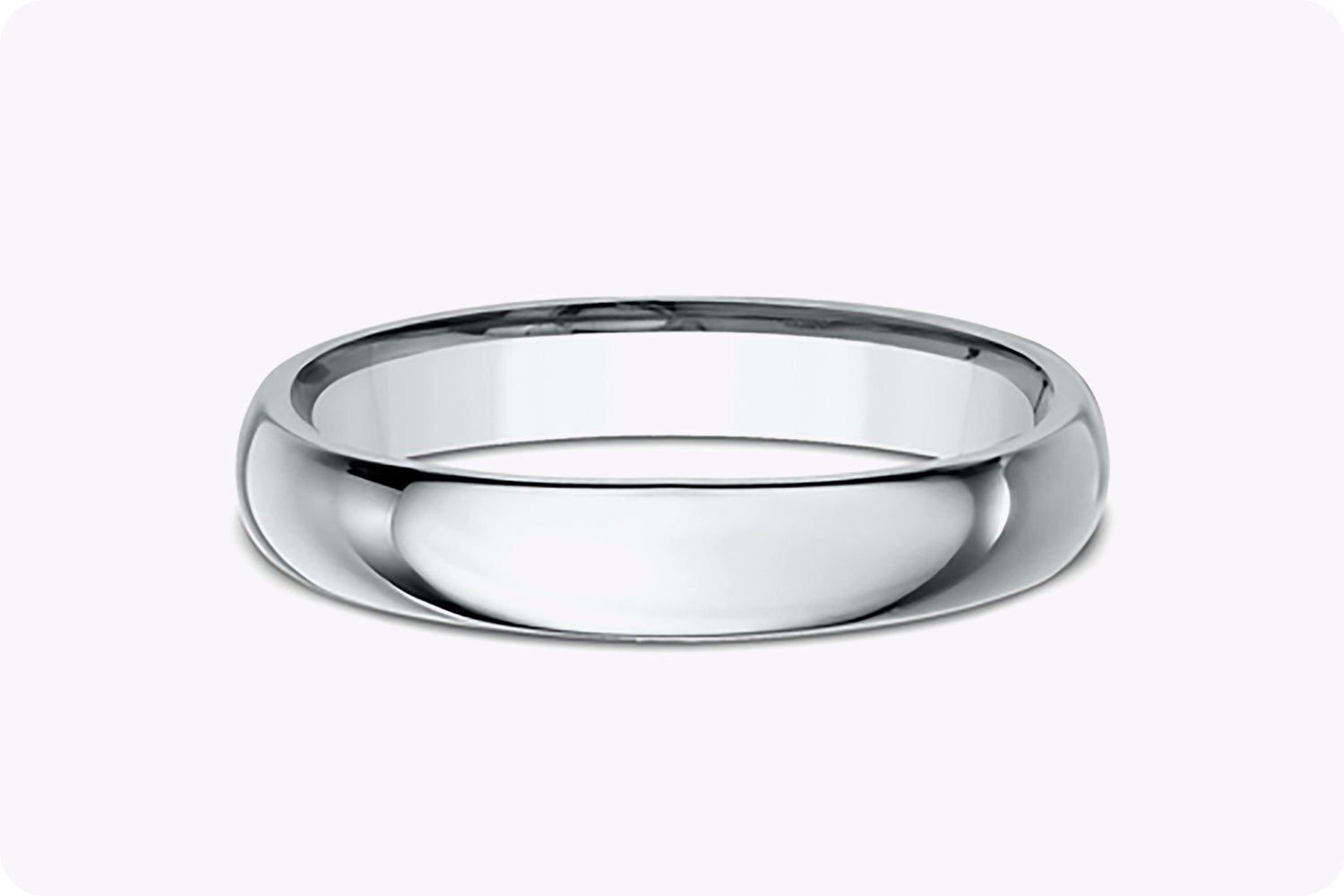 4mm Width Classic Comfort Fit Wedding Band in Platinum