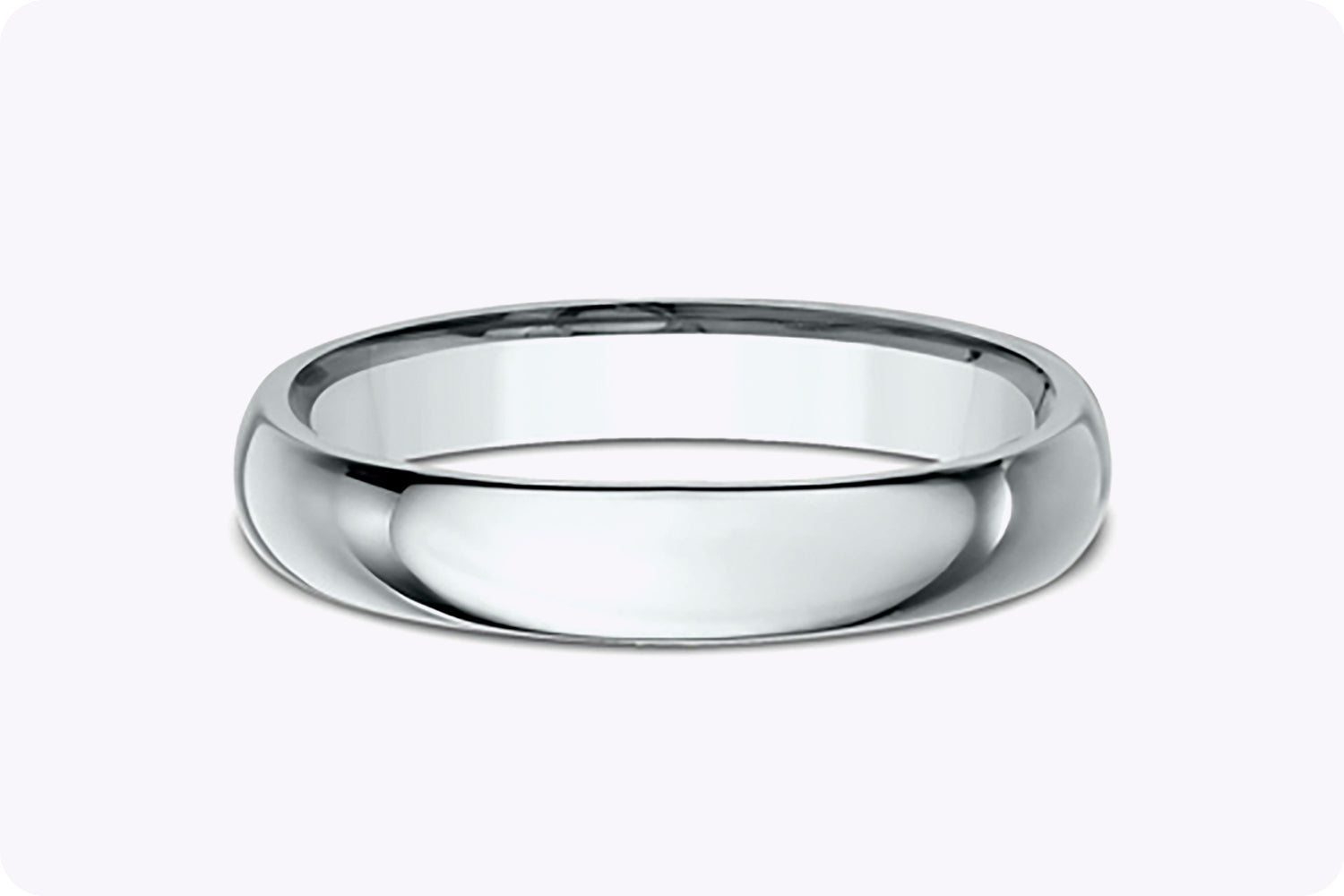 4mm Width Classic Comfort Fit Wedding Band in Platinum