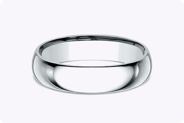 5mm Width Classic Comfort Fit Wedding Band in Platinum