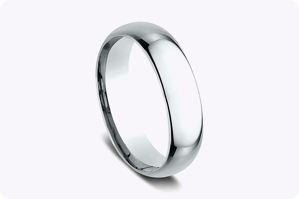 6mm Width Classic Comfort Fit Wedding Band in Platinum