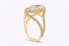 3.17 Carats Marquise Cut Diamond Halo Engagement Ring in Rose Gold