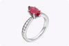 Marquise Cut Ruby & Diamond Engagement Ring