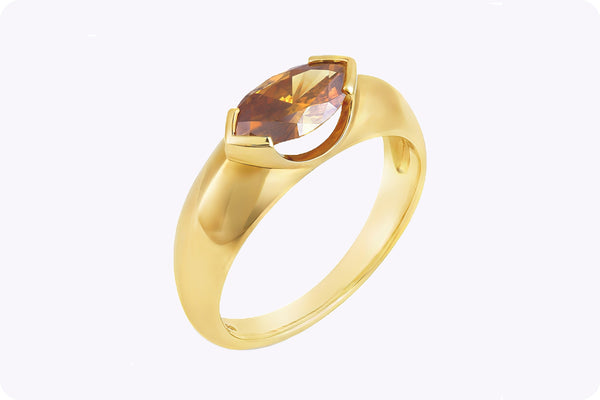 1.43 Marquise Cut Fancy Colored Diamond Ring