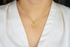 Star of David Pendant Necklace & Wheat Chain in Yellow Gold