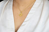 Star of David Pendant Necklace & Wheat Chain in Yellow Gold