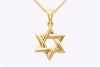 18K Yellow Gold Star of David Pendant Necklace