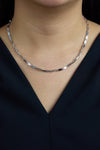 Cartier Bar Fidelity Chain Link Necklace in White Gold