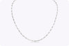 Cartier Bar Fidelity Chain Link Necklace in White Gold