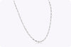 Cartier Bar Fidelity Chain Link Necklace in White Gold