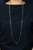 6.54 Carats Total Mixed Cut Diamonds by the Yard Line Necklace in White Gold