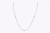 6.54 Carats Total Mixed-Cut Diamonds by the Yard Necklace in White Gold