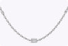 6.54 Carats Total Mixed-Cut Diamonds by the Yard Necklace in White Gold