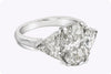 4.10 Carat Oval Cut Diamond Three Stone Engagement Ring in Platinum