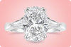 GIA Certified 4.01 Carat Oval Cut Diamond Three Stone Engagement Ring in Platinum
