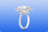 GIA Certified 10.09 Carat Oval Cut Diamond Halo Engagement Ring in Platinum