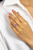 1.95 Carats Oval Cut Pink Sapphire & Diamond Halo Engagement Ring in White Gold