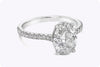 GIA Certified 2.02 Carat Oval Cut Diamond Engagement Ring in Platinum