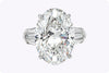 GIA Certified 16.25 Carats Oval Cut Diamond Seven-Stone Engagement Ring in Platinum