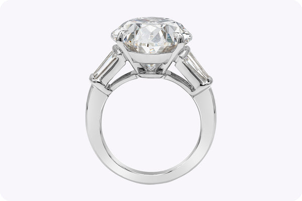 GIA Certified 16.25 Carats Oval Cut Diamond Seven-Stone Engagement Ring in Platinum