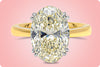 GIA Certified 5.47 Carats Oval Cut Diamond Solitaire Engagement Ring in Yellow Gold and Platinum