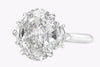 GIA Certified 3.54 Carats Oval Cut Diamond Three-Stone Engagement Ring in Platinum