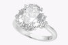 GIA Certified 3.54 Carats Oval Cut Diamond Three-Stone Engagement Ring in Platinum