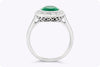 GIA Certified 2.51 Carats Oval Cut Colombian Emerald & Diamond Engagement Ring in Platinum