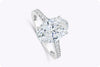 GIA Certified 3.61 Carats Oval Cut Diamond Engagement Ring in Platinum