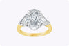  Oval Cut Diamond Three-Stone Engagement Ring