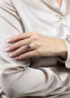 6.74 Carat Oval Cut Pink Tourmaline Halo Fashion Ring in Platinum