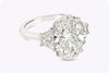 GIA Certified 5.09 Carats Oval Cut Diamond Three-Stone Engagement Ring in Platinum