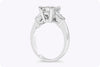 1.44 Carats Princess Cut Diamond Three-Stone Engagement Ring in Platinum