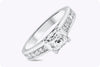 1.67 Carats Total Princess Cut Diamond Channel Engagement Ring in Platinum