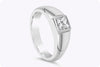 0.52 Carats Princess Cut Diamond Solitaire Engagement Ring in White Gold